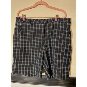 Lady Hagen Twilight Black Plaid Golf Shorts - 14